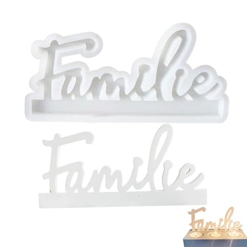 Silikonformen Gießformen Familie Wort Deutschem | Kerzenhalter Silikon Gießform Mit Sockel | 3 Teelichthalter Silikonform Buchstaben | Silikonform Teelichthalter Giessform | Bastel Teelichthalter F von Youngwier