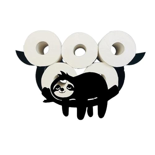 Toilettenpapierhalter, Metall WC Rollenhalter, Lustiger Schwarz Toilettenpapierhalter Klopapierhalter Wand Papierhalter Rollenhalter, WC Ersatzrollenhalter, Toilettenrollenhalter Ohne Bohren von Youngwier