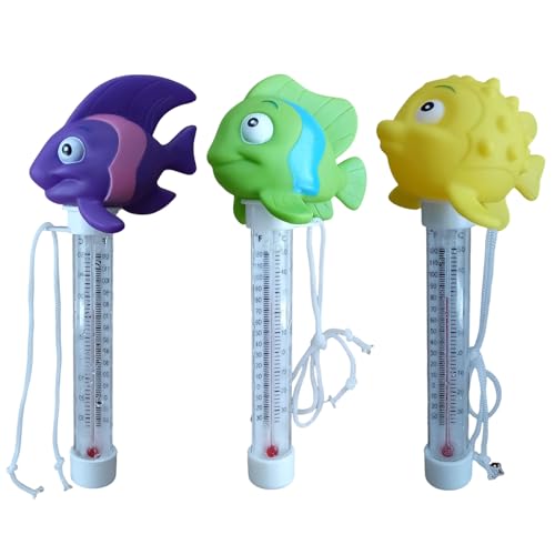 Youngwier 3 Stück Pool Thermometer Goldfisch Cartoon-Wassertemperatur Thermometer, Floating Wassertemperaturtester Bruchsicheres Schwimmbadthermometer Mit Seil Für Aquarien, Pools, Spas Youngwier 3 Stück Pool Thermometer Goldfisch Cartoon-Wassertemperatur Thermometer, Floating Wassertemperaturtester Bruchsicheres Schwimmbadthermometer Mit Seil Für Aquarien, Pools, Spas von Youngwier