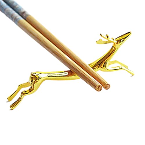 Youngwier 6 Stücke Messerbank Set, Hund Form Besteckhalter Stäbchen Halter Aus Edelstahl Hirsche Figur Essstäbchen Für Messer Gabel Löffel, Messerbänkchen Gabel Stand Löffel Geschirr Rack Halter von Youngwier