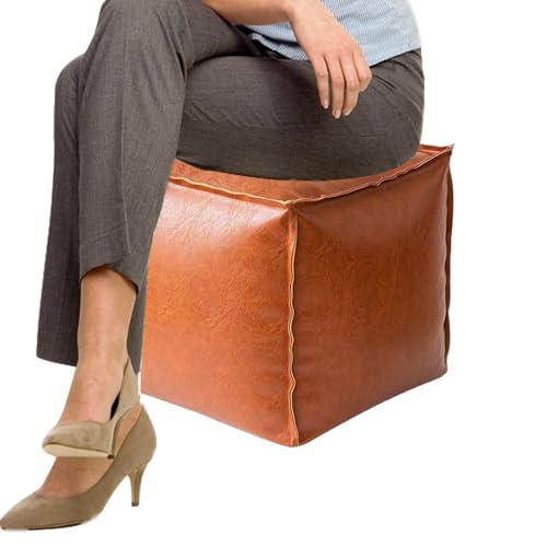 Youngwier Aufbewahrungs Fußhocker - Füllbarer Sitzhocker Mit Weichem Bezug Als Fußbank Für Wohnzimmer - Klappbare Sitzbank Mit Spielzeugkiste Für Schlafzimmer Wohnung von Youngwier