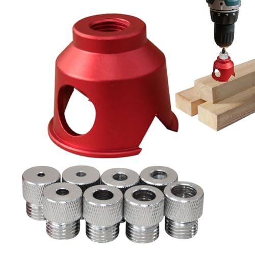 Youngwier Bohrerführung Für Gerade Löcher | 90-Grad Bohrpositionierer Für Holzbearbeitung - Präzises Handwerkzeug Tischlerhilfsgerät Für Dübel Zentrierung In Der Renovierung Und Für Handwerkliche von Youngwier