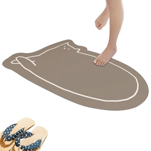 Youngwier Duschmatte,Saugfähige Bodenmatte fürs Badezimmer | Karokätzchen Auslegeware rutschfeste Badewannenmatte für Badezimmer Flur Wohnzimmer Küche von Youngwier