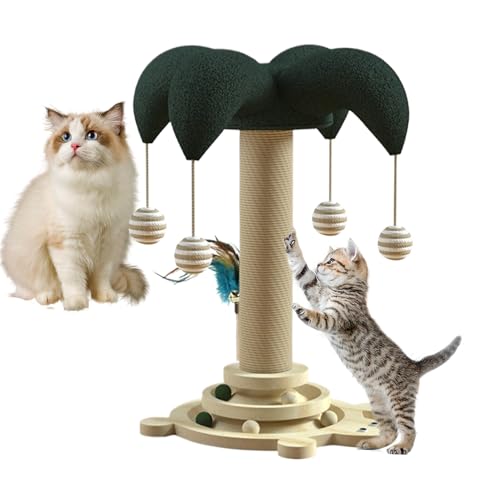 Youngwier Für Katzen,Großer Sisal Kratzpfahl - Interaktives Spielzeug Mit Kugelbahn Und Drehscheibe Zum Klettern Und Entspannen Youngwier Für Katzen,Großer Sisal Kratzpfahl - Interaktives Spielzeug Mit Kugelbahn Und Drehscheibe Zum Klettern Und Entspannen von Youngwier