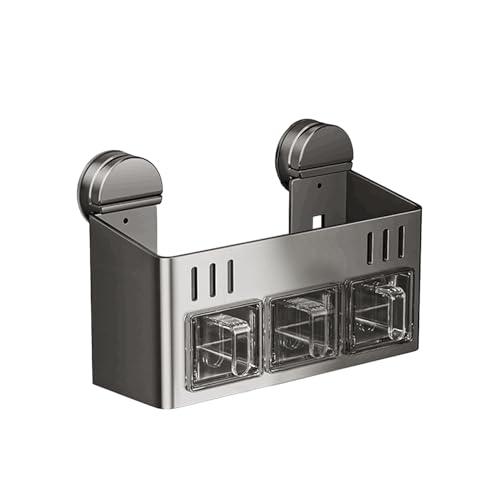 Youngwier Gewürzregal Organizer,Zweischichtiges Aufbewahrungsregal - Zweischichtiges Rostfreies Saugnapfsystem Mit Verschlussbox Für Arbeitsplatte Wand Küche Vorrat Youngwier Gewürzregal Organizer,Zweischichtiges Aufbewahrungsregal - Zweischichtiges Rostfreies Saugnapfsystem Mit Verschlussbox Für Arbeitsplatte Wand Küche Vorrat von Youngwier
