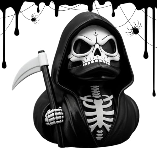 Youngwier Gotische Ente | Mit Sense Figur - Gotische Resin Deko Für Haus Bücherregal Auto Halloween Dekoration von Youngwier