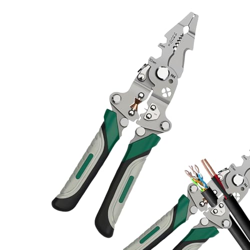 Youngwier Kabelschneider Abisolierzange,Elektronik Drahtabisolierer - Ergonomischer Griff Crimpzange Für Heimwerker Elektriker Industrie Wartung von Youngwier