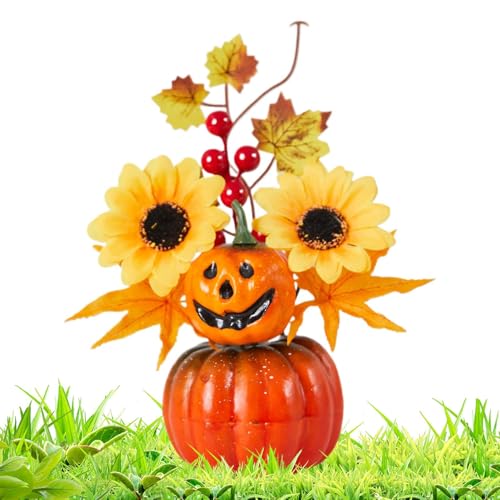 Youngwier Kürbisdekoration, Herbstliche Kürbisdekoration Mit Sonnenblume, Tischdekoration Für Ecke Bad Kamin Wohnzimmer Schreibtisch Youngwier Kürbisdekoration, Herbstliche Kürbisdekoration Mit Sonnenblume, Tischdekoration Für Ecke Bad Kamin Wohnzimmer Schreibtisch von Youngwier