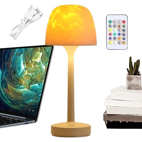 Youngwier Projektorlampe Für Schlafzimmer,16 Farben Nachttischlampe - LED Projektor mit 2 Modi Atmosphäre Nachtlicht inklusive Fernbedienung für Schlafzimmer Wohnzimmer Spielzimmer und Tisch von Youngwier