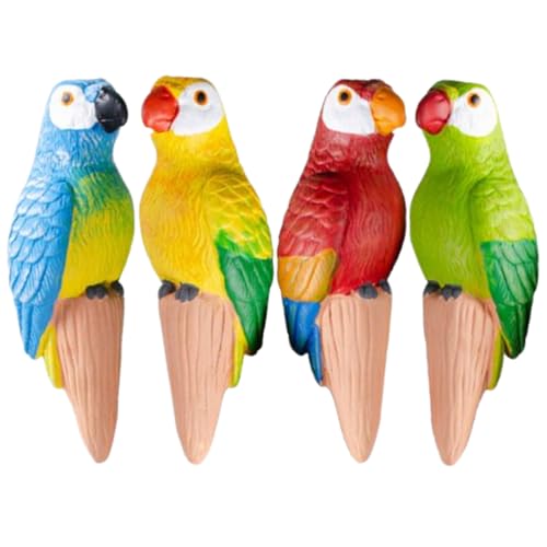 Youngwier Selbstbewässernde Stäbe - 4 Stück Parrot Terrakotta Bewässerungsspitzen | Langzeitbewässerung Blumentopfhalter Parrot Bewässerungssystem Pflanzenpflege Für Blumenbeet Garten Terrasse von Youngwier