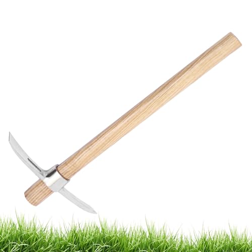 Youngwier Spitzhacke, Spitzhacke - Mattock Garten-Spitzhacke mit 2-in-1-Design | Multifunktionale Handhacke aus Edelstahl, kleine Spitzhacke mit Griff für Gärtner, Wurzeln schneiden von Youngwier