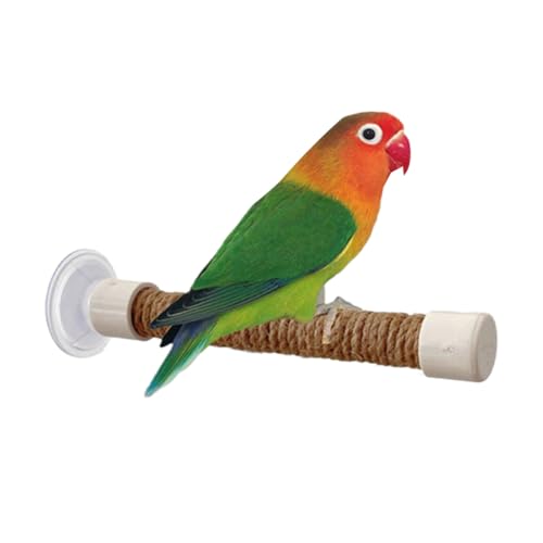 Youngwier Vogel Fenster Sitzstange - Ständer Für Sittiche In Der Dusche - Vogel Sitzstange Mit Saugnapf Tragbares Käfig Zubehör Für Kakadus Und Sittiche Training Und Fenster Spiegel von Youngwier