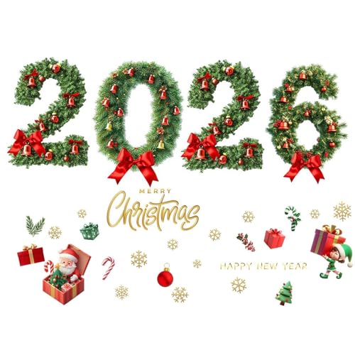 Youngwier Weihnachts Fensterfolie - 2026 Festtagsmotive Statische Fensterbilder | Abziehbare Fenster Deko Winterdeko Für Wohnzimmer Schlafzimmer Youngwier Weihnachts Fensterfolie - 2026 Festtagsmotive Statische Fensterbilder | Abziehbare Fenster Deko Winterdeko Für Wohnzimmer Schlafzimmer von Youngwier