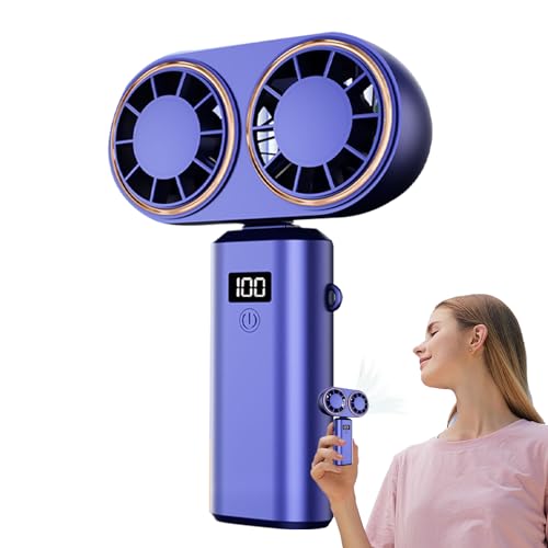Youngwier Wiederaufladbarer Handventilator | Reiseventilator Zum Mitnehmen,Zweifach-Kühler Mit Wiederaufladbarem 5-Stufen Leichtgewicht Für Festival Outdoor Wandern Reisen Camping Sport Schule Youngwier Wiederaufladbarer Handventilator | Reiseventilator Zum Mitnehmen,Zweifach-Kühler Mit Wiederaufladbarem 5-Stufen Leichtgewicht Für Festival Outdoor Wandern Reisen Camping Sport Schule von Youngwier