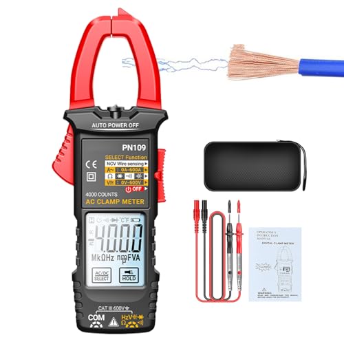 Youngwier Zangenmultimeter - Gleichstrom Zangenamperemeter 4000-Count - Digitales LCD Display Mit Beleuchtung Tragbarer Tester,Haushalt Youngwier Zangenmultimeter - Gleichstrom Zangenamperemeter 4000-Count - Digitales LCD Display Mit Beleuchtung Tragbarer Tester,Haushalt von Youngwier