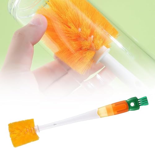 5-in-1 Flaschenbürste Lang Reinigungsbürste mit 5 Bürstenköpfen Multifunctional Water Bottle Cleaning Brush Flaschenbürsten Flaschenreiniger mit Spaltreinigungsbürste für Wasserflaschen (Orange) 5-in-1 Flaschenbürste Lang Reinigungsbürste mit 5 Bürstenköpfen Multifunctional Water Bottle Cleaning Brush Flaschenbürsten Flaschenreiniger mit Spaltreinigungsbürste für Wasserflaschen (Orange) von Youning