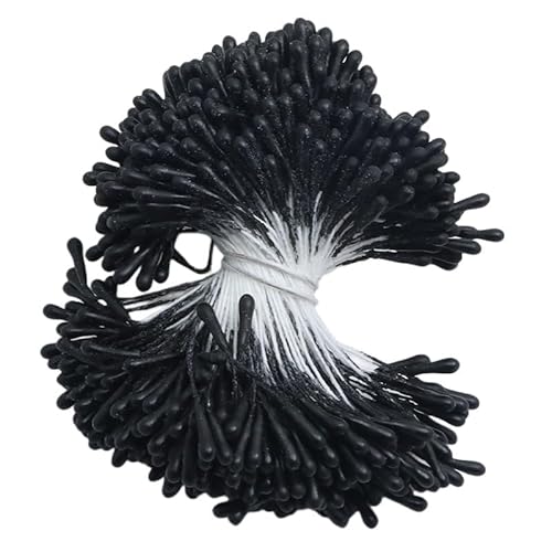 800 Stück Kunstblumen Staubblatt 2mm Künstliche Doppelköpfe Perle Blumen Staubblätter Künstliche Blumen Blütenstaubg efäß für Blumenstrauß Herstellung Blüten Stempel Headwear Zubehör (Schwarz) 800 Stück Kunstblumen Staubblatt 2mm Künstliche Doppelköpfe Perle Blumen Staubblätter Künstliche Blumen Blütenstaubg efäß für Blumenstrauß Herstellung Blüten Stempel Headwear Zubehör (Schwarz) von Youning