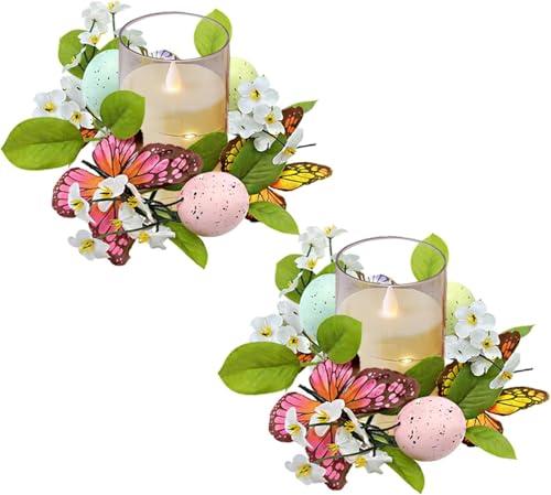 Kerzenring Osterkranz Osterdeko Kerzenkranz für Stabkerzen Osterkerzenringe Kränze Ostereier Kerzenringe Osterkerzenkranz Künstliche Blumenkränze Kerzenkränze Osterkerzenring Ostern Tischdeko (2PCS C) Kerzenring Osterkranz Osterdeko Kerzenkranz für Stabkerzen Osterkerzenringe Kränze Ostereier Kerzenringe Osterkerzenkranz Künstliche Blumenkränze Kerzenkränze Osterkerzenring Ostern Tischdeko (2PCS C) von Youning