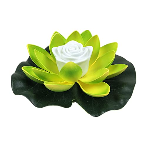 Solarleuchte 18cm LED Lotus Laterne Wasserlaterne Schwimmlaterne Solarlampen für außen Wasserdichte Garten Pool Licht Teichlicht Künstliche Seerose Licht für Garten Schwimmbad Brunnen Aquarien von Youning