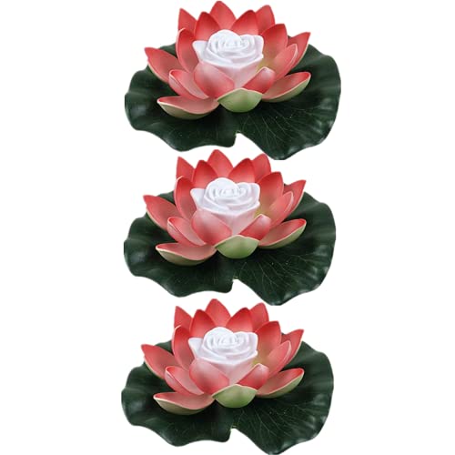 Solarleuchte 18cm LED Lotus Laterne Wasserlaterne Schwimmlaterne Solarlampen für außen Wasserdichte Garten Pool Licht Teichlicht Künstliche Seerose Licht für Garten Schwimmbad Brunnen Aquarien von Youning