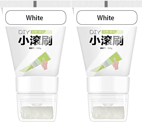 Wandreparatur Rollbürste mit Wandreparaturpaste 2 Stück Kleine Rollpinsel Wand Latex Farbe Wandabdeckung Schnell Trocknende Wandfarbe Reparatur Renovierung Wandpaste Graffiti Farbe (Weiß) von Youning