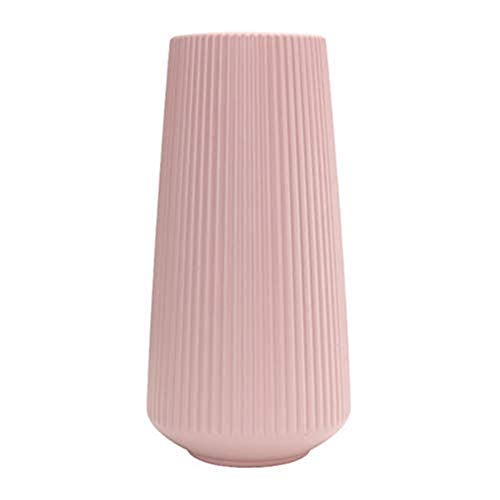 Youning Blumenvase Kleine Vase Kunststoff-vasen Für Blumen Kreative Anti Drop Vase Wohnzimmer Küche Home Hochzeitsdekor Handgefertigte Deko-Vase Moderne Geometrische Vase (Rosa) von Youning