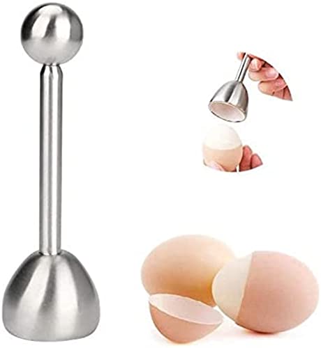 Youning Eierköpfer Edelstahl Eieröffner Hart und Weich Gekochte Eier Eieröffner Eier Cutter für Zuhause Küche 13 cm Eier Cracker Eierschale Abscheiderentferner Küchenwerkzeug (1PC) von Youning