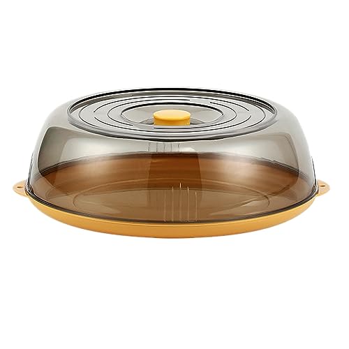 Youning Isolierte Essen Abdeckungen Transparente Stapelbar Isolierte Gemüseabdeckung Teller Deckel Abdeckung Frische Staubdicht Lebensmittelabdeckung Kühlschrank Frischhaltebox (1PC Gelb) von Youning