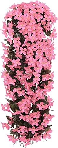 Youning Kunstblumen Künstliche Hängende Blumen Blauregen Efeublumen Künstlicher Hängender Glyzinien Heimdekoration Hängeblumen Hängend Künstlicher Efeu Kunstblumen Veilchen (1PC-Rosa) von Youning