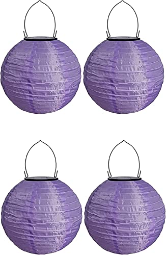 Youning Lampions Außen Wetterfest Solar LED Laterne Wasserdicht Hängende Solar Lampion für Außen 30cm Solarlaterne Outdoor Deko Nylon Papier Laterne Runde Gartenlampions Außenlaternen (4PCS/Lila) Youning Lampions Außen Wetterfest Solar LED Laterne Wasserdicht Hängende Solar Lampion für Außen 30cm Solarlaterne Outdoor Deko Nylon Papier Laterne Runde Gartenlampions Außenlaternen (4PCS/Lila) von Youning