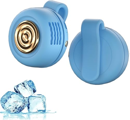 Youning Mini Ventilator USB Wiederaufladbarer Klein Ventilator Mini Handventilator Akku Aufladbar Leise Nackenventilator Taschenventilator zum Taille Hals Tragbarer Ventilator Clip On Fan (Blau) von Youning