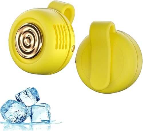Youning Mini Ventilator USB Wiederaufladbarer Klein Ventilator Mini Handventilator Akku Aufladbar Leise Nackenventilator Taschenventilator zum Taille Hals Tragbarer Ventilator Clip On Fan (Gelb) von Youning