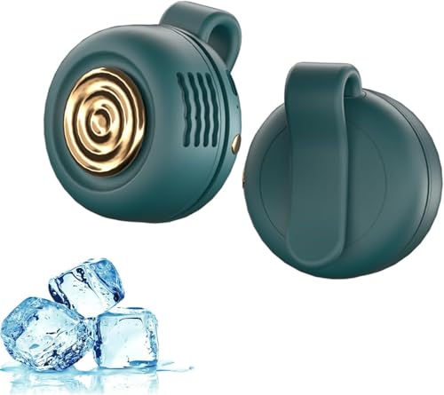 Youning Mini Ventilator USB Wiederaufladbarer Klein Ventilator Mini Handventilator Akku Aufladbar Leise Nackenventilator Taschenventilator zum Taille Hals Tragbarer Ventilator Clip On Fan (Grün) von Youning