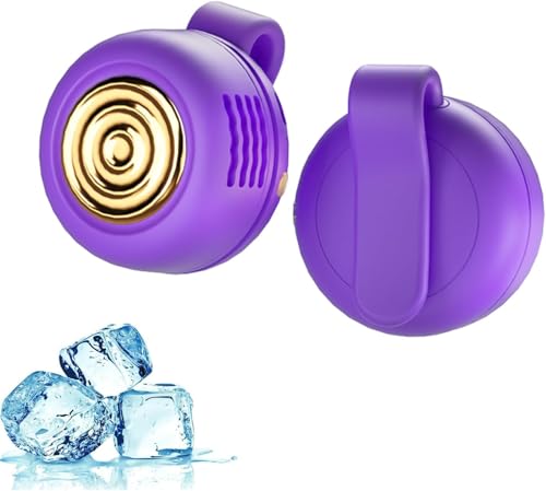 Youning Mini Ventilator USB Wiederaufladbarer Klein Ventilator Mini Handventilator Akku Aufladbar Leise Nackenventilator Taschenventilator zum Taille Hals Tragbarer Ventilator Clip On Fan (Lila) von Youning
