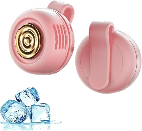 Youning Mini Ventilator USB Wiederaufladbarer Klein Ventilator Mini Handventilator Akku Aufladbar Leise Nackenventilator Taschenventilator zum Taille Hals Tragbarer Ventilator Clip On Fan (Rosa) von Youning