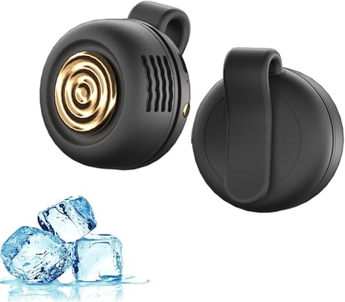 Youning Mini Ventilator USB Wiederaufladbarer Klein Ventilator Mini Handventilator Akku Aufladbar Leise Nackenventilator Taschenventilator zum Taille Hals Tragbarer Ventilator Clip On Fan (Schwarz) von Youning