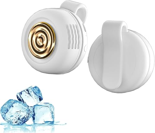 Youning Mini Ventilator USB Wiederaufladbarer Klein Ventilator Mini Handventilator Akku Aufladbar Leise Nackenventilator Taschenventilator zum Taille Hals Tragbarer Ventilator Clip On Fan (Weiß) von Youning