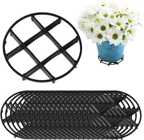 Youning Pflanzen Untersetzer 20 Stück Topfpflanzenständer Blumentopf Ständer Drainage Mesh Robuste Pflanzenständer Blumentopf Untersetzer Rund Blumentopfgitter Pad Gitter aus Kunststoff (12cm) von Youning