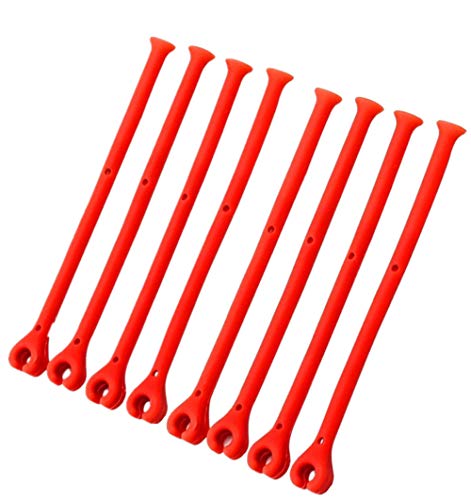 Youning Silikon Weinglas Geschirrspüler Becherhalter Weinglashalter Spülmaschine Weinglas Halterung Glashalter Geschirrspüler weinglashalterung Einstellen Safer Stemware Saver (rot-8pcs) von Youning