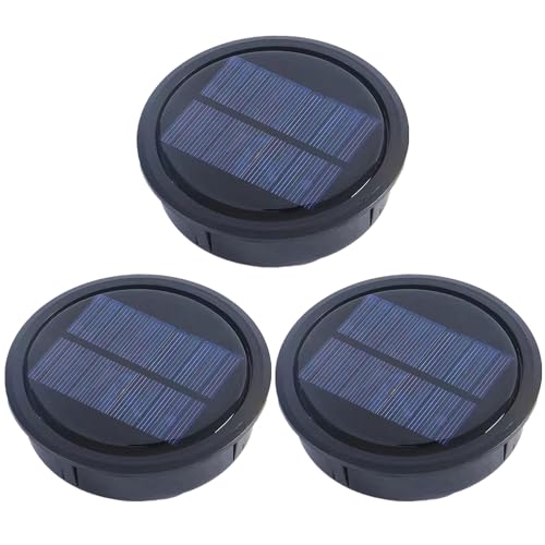 Youning Solarleuchten Ersatzteile Solarleuchten Ersatz Top mit LED Solar Ersatzdeckel 10,5 cm Wasserdicht Solar Ersatzdeckel Solarpanel Ersatzteil für Solarlaterne, Garten Solarlampen (3PCS) von Youning