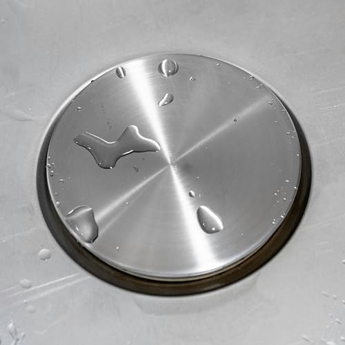 Abdeckhaube für Spülbecken, Ø 115 mm, kompatibel mit Blanco, Franke, Standard Siebkörbchen, Edelstahl Blende mit Kunststoff Unterbau, Küchenspüle Abdeckung Ablauf System, Abflussgarnitur Ästhetik von Your Day Mate