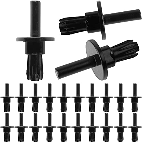 Auto Spreiznieten, 20 Stück, Ø 8 mm Stift, Ø 18 mm Kopf, in Schwarz, aus Kunststoff, Türverkleidung Klammern, Schmutzfänger Klips, Stoßfängerklemmen, Spreiz Nieten Karosserie, KFZ Befestigung Clips von Your Day Mate