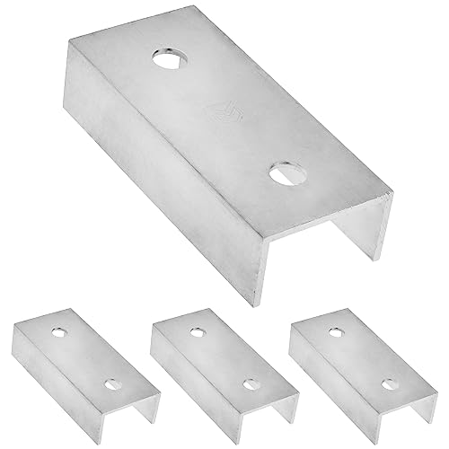 C-Profilverbinder für Solarpanel, 4 Stück, aus Alu, 100 x 45 x 25 mm, Schienenverbinder für 40 x 40 mm PV Schienen, PV Anlage Profil Verbinder Schienenelement, Solar C-Verbinder Aluminiumprofil von Your Day Mate