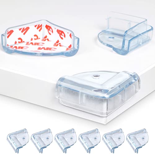 Ecken und Kantenschutz, 6 Stück, vor-geklebt, kristallklar, eckiges Design, Spezial Kleber, für Tischecken und Möbelecken, Eckensicherung, Baby Eckenschutz, Tischeckenschutz Kinder, Kantenschutz Möbel Ecken und Kantenschutz, 6 Stück, vor-geklebt, kristallklar, eckiges Design, Spezial Kleber, für Tischecken und Möbelecken, Eckensicherung, Baby Eckenschutz, Tischeckenschutz Kinder, Kantenschutz Möbel von Your Day Mate