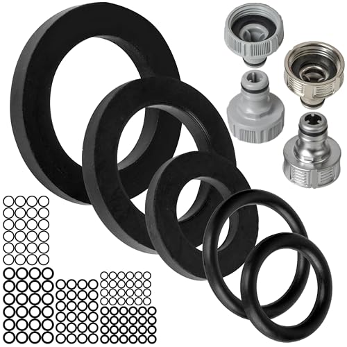 Ersatz Dichtungen Komplett Set, 125 Stück, für G 1/2" - 3/4" - 1" Systeme, kompatibel mit Gardena 21, 26,5, 33,3 mm Hahnverbinder, Gummi, Ø 16 x 11, 22,3 x 17, 19 x 11, 24 x 16, 30 x 20 mm Dichtringe Ersatz Dichtungen Komplett Set, 125 Stück, für G 1/2" - 3/4" - 1" Systeme, kompatibel mit Gardena 21, 26,5, 33,3 mm Hahnverbinder, Gummi, Ø 16 x 11, 22,3 x 17, 19 x 11, 24 x 16, 30 x 20 mm Dichtringe von Your Day Mate