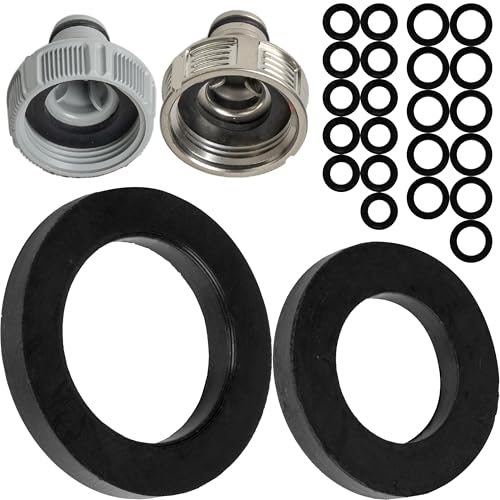 Ersatz Flachdichtungen Set, 24 Stück, für G 1/2" und 3/4" Garten Stecksysteme, kompatibel mit Gardena 21 und 26,5 mm Hahnverbinder, Ø 19 x 11 und 24 x 16 mm, Silikon, Dichtung für 01120-00.600.01 5300 von Your Day Mate