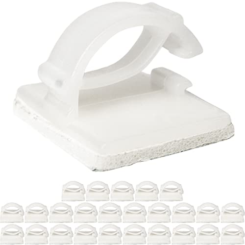 Kabel Management Clips zum Kleben, 25 Stück, in Weiss, 19 x 14 mm, Kabelklemme für TV, PC, Küchengerät, Lampe, usw., selbstklebende Kabelhalter, Kabelhalterungen für Wand, Decke, Boden, Cable Clips Kabel Management Clips zum Kleben, 25 Stück, in Weiss, 19 x 14 mm, Kabelklemme für TV, PC, Küchengerät, Lampe, usw., selbstklebende Kabelhalter, Kabelhalterungen für Wand, Decke, Boden, Cable Clips von Your Day Mate