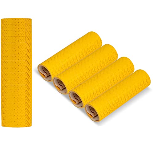 Luftschlangen Set zur Dekoration, Gold-Gelb Design, aus Papier, 5 Rollen á 18 Abrissen mit 7 mm Breite und 3 m Länge, Party Deko für Geburtstag, Karneval, Silvester, Girlande Papierschlange, Tischdeko von Your Day Mate