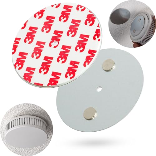 Rauchmelder Magnethalter, 1 Pack, Ø 70 mm Durchmesser, zum Kleben oder Schrauben, Magnethalterung Warnmelder an Decke, Wand, Halter für Feuermelder und Rauchwarnmelder, Rauchmelder Klebepad Halterung Rauchmelder Magnethalter, 1 Pack, Ø 70 mm Durchmesser, zum Kleben oder Schrauben, Magnethalterung Warnmelder an Decke, Wand, Halter für Feuermelder und Rauchwarnmelder, Rauchmelder Klebepad Halterung von Your Day Mate
