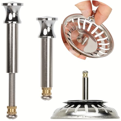 Siebkörbchen Ersatz Zapfen, 1 Stück, für Exzenter Bedienung, ragt 27-57 mm tief in den Abfluss, Ø 8 mm Pin Stift, aus Edelstahl, kompatibel mit Blanco, Franke, Abflussgarnituren Pin Stift von Your Day Mate
